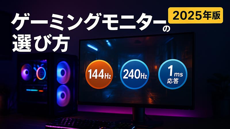 ゲーミングモニターの選び方｜リフレッシュレート・応答速度の違いを解説【2025年版】