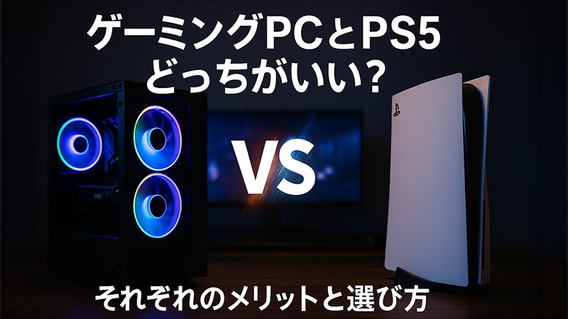 ゲーミングPCとPS5はどっちがいい？それぞれのメリットと選び方