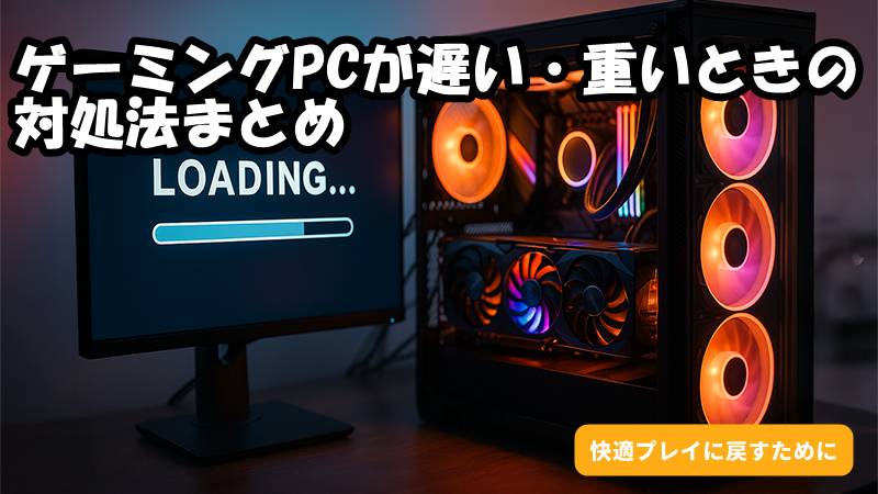 ゲーミングPCが遅い・重いときの対処法まとめ【快適プレイに戻すために】