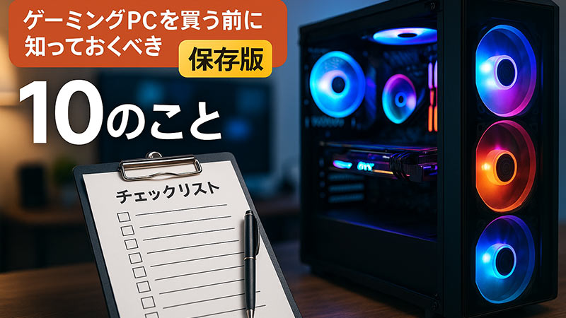 【保存版】ゲーミングPCを買う前に知っておくべき10のこと