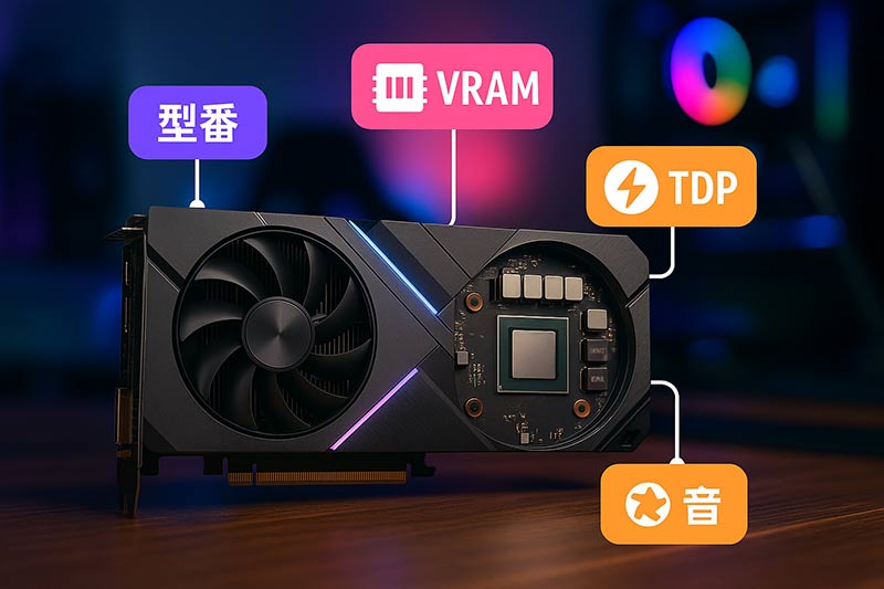 【初心者向け】グラボの性能の見方をわかりやすく解説｜型番・VRAM・TDPとは？