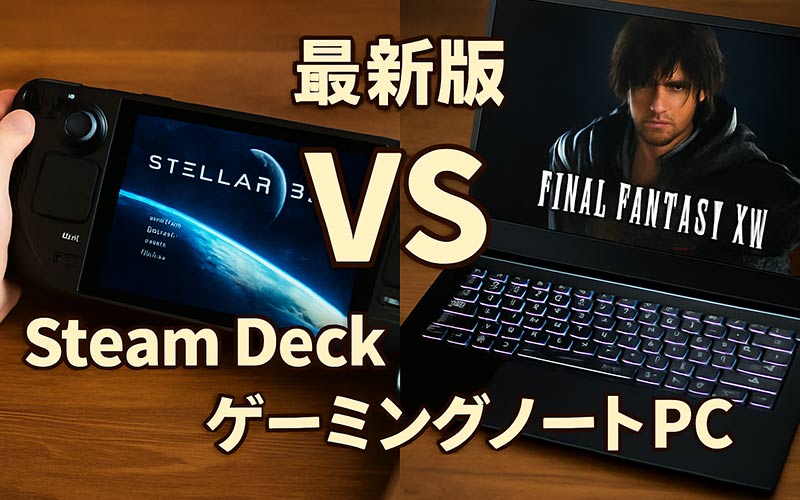 【最新版】Steam Deck vs ゲーミングノートPC｜どちらを選ぶべきか？