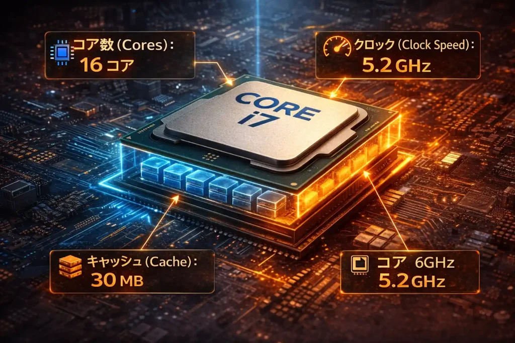 【初心者向け】CPU性能の見方をわかりやすく解説｜コア数・クロック・キャッシュとは？