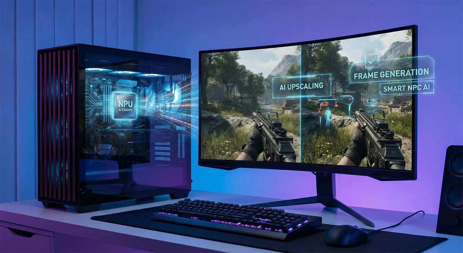 NPUとは何か？ゲーミングPCに搭載されたAIエンジンのメリットをわかりやすく解説【2026年版】 CPU内蔵NPUの性能・役割・ゲームへの影響を徹底解説｜AI PC選びの新基準