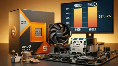 Ryzen 5 9600 スペック・ベンチマーク｜9600Xと性能差2%でクーラー付き——Zen 5コスパ最強モデルの実力を検証