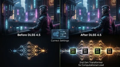 DLSS 4.5 Super Resolution 解説｜2代目トランスフォーマーで「計算量5倍」——RTX世代別に異なる恩恵と正しい設定