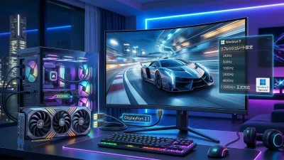 Windows 11が1000Hz+モニターに正式対応｜500Hzの壁を突破、上限5000Hzへ——RTX 50系とDP 2.1が鍵