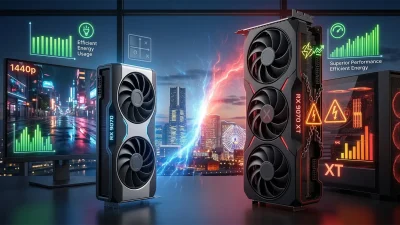 RX 9070 vs RX 9070 XT どっちが買い？1440p〜4Kベンチマーク＋電力コストで比較
