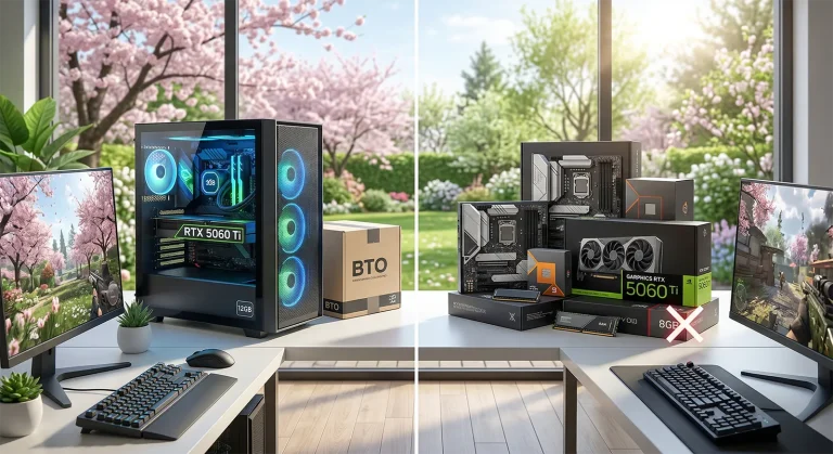 RTX 5060 Ti搭載ゲーミングPC、BTOと自作どっちが得？【2026年春】