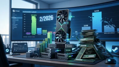 Steamハードウェア調査 2026年2月｜RTX 5070が突然1位、32GBが過半数——ただし数字を鵜呑みにしてはいけない