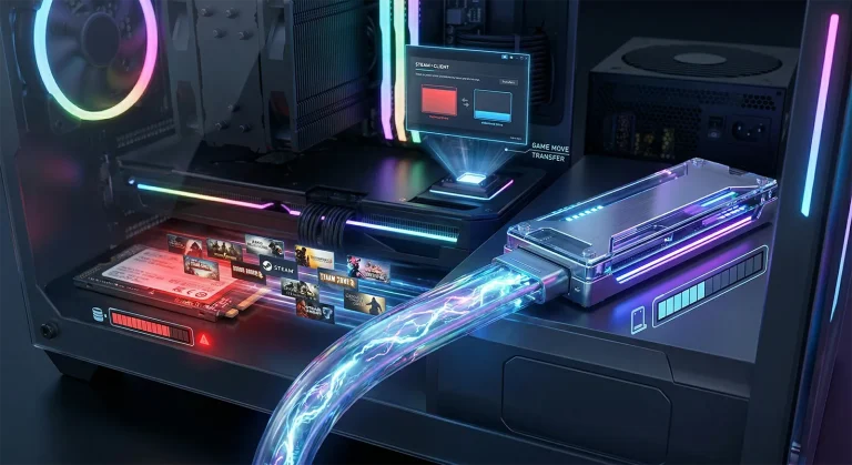 Steamゲームを別ドライブに移動する方法