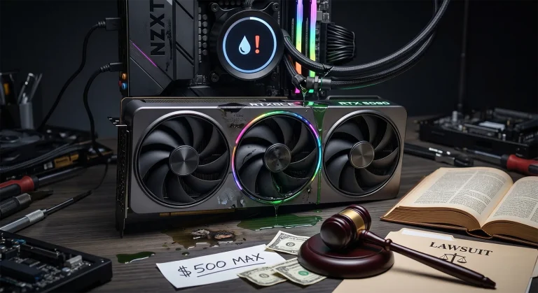 NZXT AIO漏れ RTX 5090破損