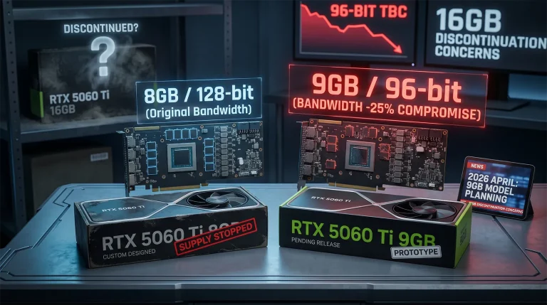 RTX 5060 Ti 8GB版 供給停止＋9GB VRAM版計画の全貌【2026年4月速報】