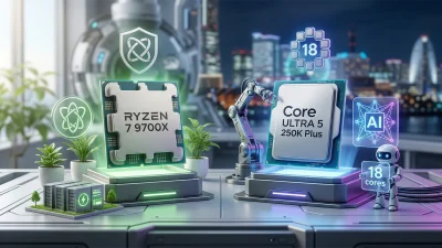 Ryzen 7 9700X vs Core Ultra 5 250K Plus｜省電力AM5将来性 vs 18コアiBOT——同価格帯の真逆な答え【2026年版】