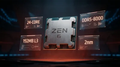 Ryzen 10000 / Zen 6 Olympic Ridge 5月最新リーク｜7バリエーション・12コアCCD・L3 96MB・DDR5-8000・2nm 製造、Computex 2026 で AM5 後継マザーが展示か【2026.5】