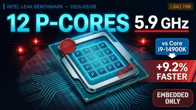 Intel Bartlett Lake「Core 9 273PQE」が14900Kをゲームで最大+10%撃破｜12 Pコア5.9GHz・LGA1700延命・Intelが封印した最速ゲーミングCPUの真実【2026年5月】