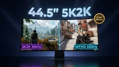 LG 45GX950B-B 発表｜44.5型 5K2K MLA OLED ウルトラワイド・VESA Dual Mode で165Hz⇔330Hz切替・予約価格259,800円【2026年5月版】