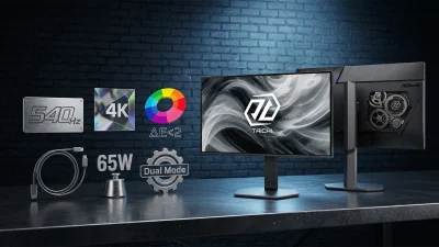 ASRock Taichi OLED ゲーミングモニター4製品 完全先行解説｜Computex 2026 発表・タンデムOLED 540Hz / 720Hz デュアルモード・マザボメーカーの本格モニター参入【2026年6月版】