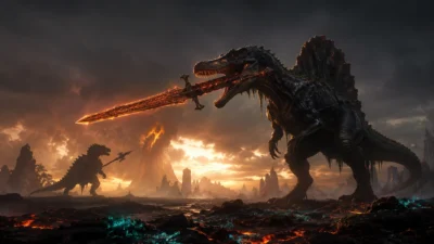 大剣をくわえた恐竜が戦う『Dinoblade』Steamで配信開始｜60万ウィッシュリストを集めた異色のソウルライク