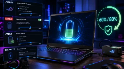 ゲーミングノートPCは充電しっぱなしで大丈夫？劣化を防ぐ充電上限60/80%の設定方法をASUS・Lenovo・MSI等メーカー別に解説