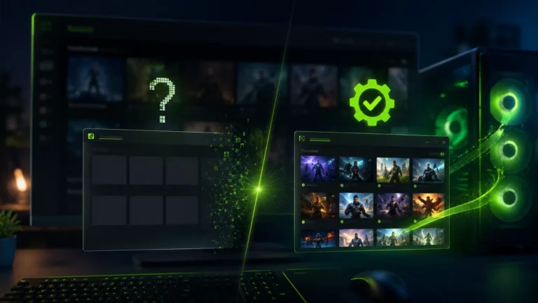 NVIDIA Appにゲームが表示されない・最適化できない原因と直し方|「表示されない」と「最適化できない」を分けて診断【2026年版】