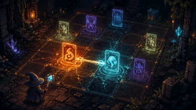 『ON&OFF』Steam版が7月31日に基本プレイ無料で配信開始｜使ったカードは消えない、ON/OFFの連鎖で戦うデッキ構築ローグライク
