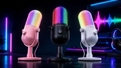 Razer「Seiren V3 Chroma 32-Bit DSP」国内発売｜32ビットDSPとAI音声処理のUSBマイク