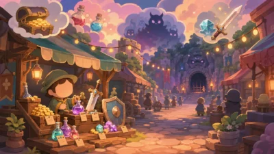 『Stall Quest』はどんなゲーム？露店放置シミュレーションRPG・9月10日配信予定・itch.io版は無料配布中