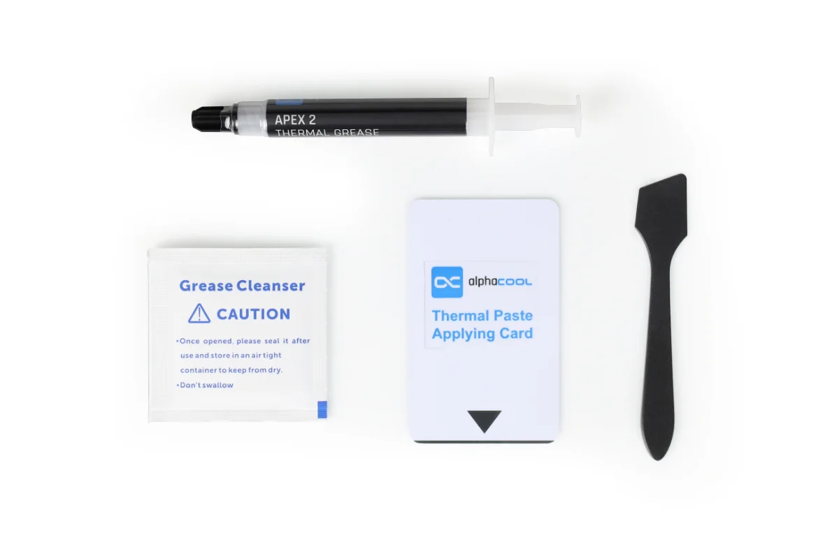 Alphacool Apex 2 Thermal Grease 2gと付属品