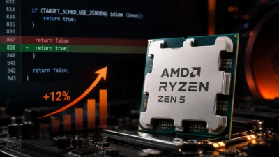 Ryzen Zen 5がGCCの2行修正で最大12％高速化｜対象は特定ベンチのみ、ゲームFPSは変わらず【2026年8月】