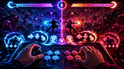 『COMMAND MONSTER』とは？格ゲーのコマンド入力だけで生き残るSteamスコアアタック、1P・2P別のハイスコアが独自