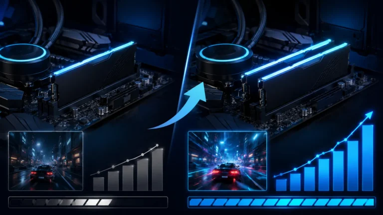 DDR5の1枚挿しと2枚挿しの比較