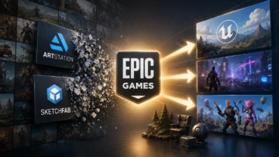 Epic GamesがArtStation・Sketchfab売却｜Fabは対象外、UE6とFortniteへ集中【2026年8月】