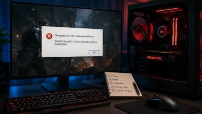 「EXCEPTION_ACCESS_VIOLATION reading address」とは？0x00000000でゲームが落ちる原因と確認順