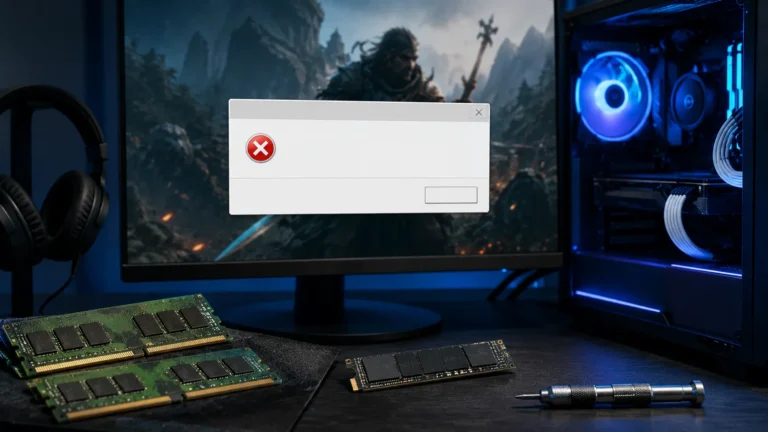 ゲーム起動時に「メモリを参照しました」が出る原因と直し方