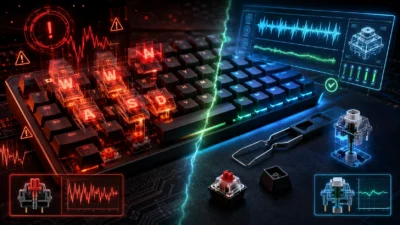 ゲーミングキーボードが二重入力する原因と直し方｜メカニカル・磁気式別のチャタリング確認方法とラピッドトリガー誤入力の見分け方【2026年版】