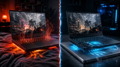 ゲーミングノートは置く場所で温度が変わる？金属面でCPUが最大15℃下がったReddit報告を検証｜熱伝導と結露のリスク