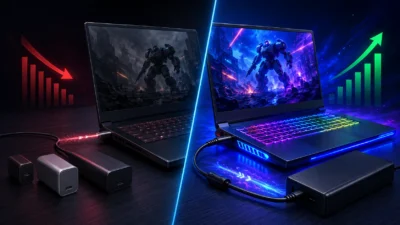 ゲーミングノートをUSB-C充電すると性能が落ちる原因｜100W・140W・240W PDと純正ACアダプターの違い【2026年版】