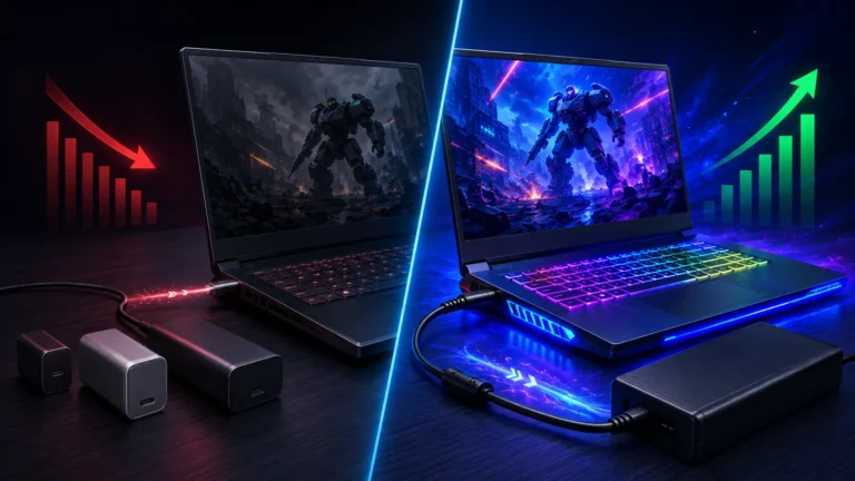 ゲーミングノートのUSB-C充電と性能