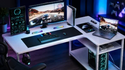 GTPLAYER DL001は買いか｜実売10,500円のL字ゲーミングデスクの実力とコンセント・棚の使い勝手を検証【2026年版】