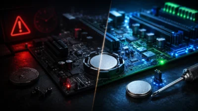 マザーボードのボタン電池が切れるとどうなる？CR2032交換ガイド｜症状の見分け方とCMOSクリアとの違い【2026年版】