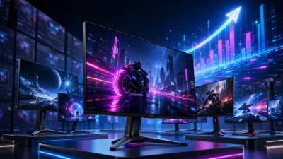 OLEDゲーミングモニター出荷が前年比98％増｜主戦場は27型WQHD、ASUSが23.1％でシェア首位【2026年8月】