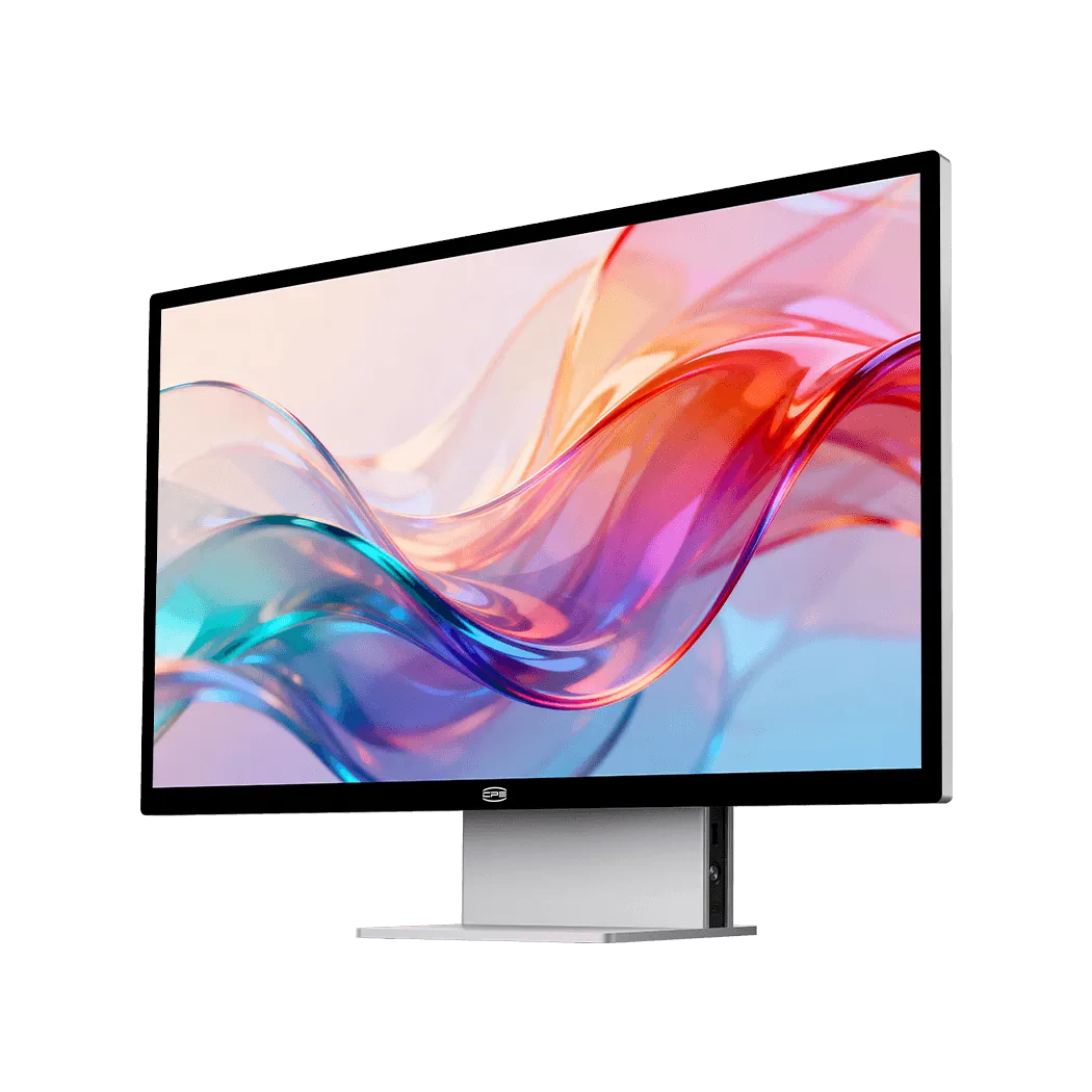 PCCOOLER Fusion Core FC300-CSの全体像。ディスプレイとスタンド一体型のPCモジュールが組み合わさった状態