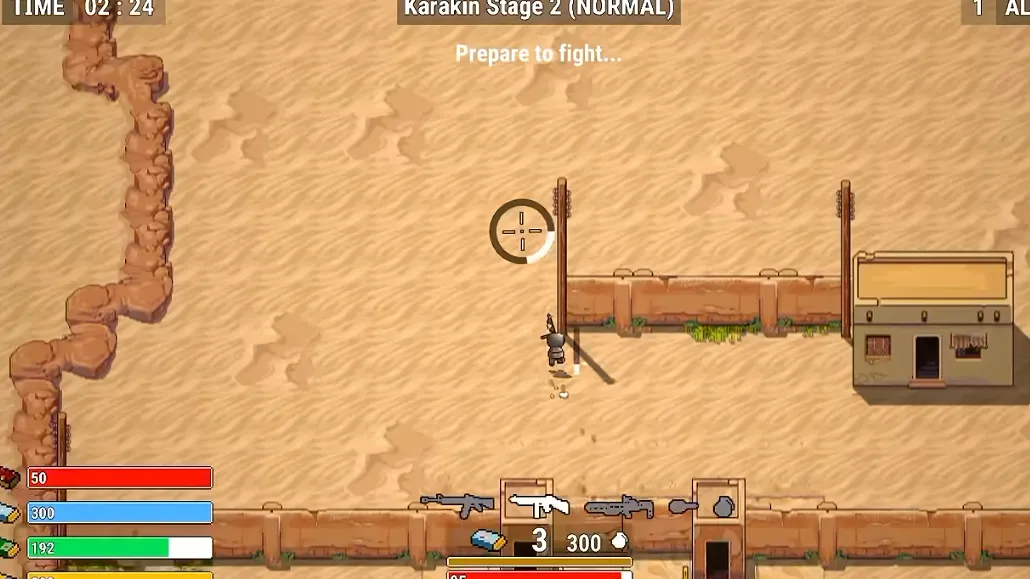 サーバーメンテナンス中に遊べるオフラインミニゲーム「POBG」の画面