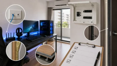 賃貸のゲーミングPC環境は内見で決まる｜回線方式・分岐ブレーカー・防音等級を契約前に見抜くチェックリスト【2026年版】