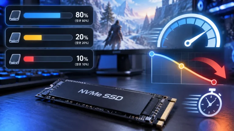 SSDの空き容量とゲーム性能の関係
