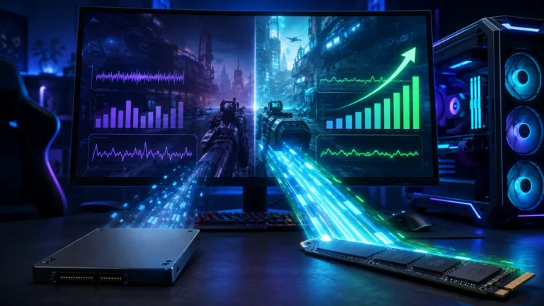 SSDでゲームのFPSは変わる？SATAとNVMeの比較