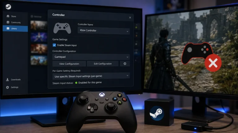 Steamではコントローラーを認識するのにゲーム内で動かない原因|Steam Inputをゲーム別に確認
