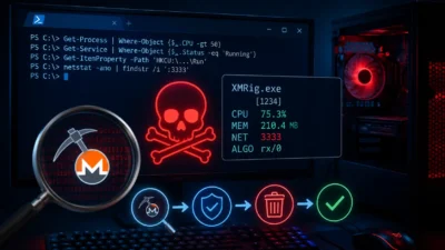 Steam掲示板のPowerShellコマンドでマイニング被害｜XMRig感染の確認方法と安全な削除手順を解説【2026年版】
