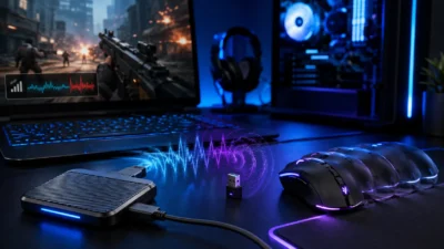 外付けSSDをつなぐとワイヤレスマウスがカクつく原因｜USB 3.0と2.4GHzの電波干渉を対策
